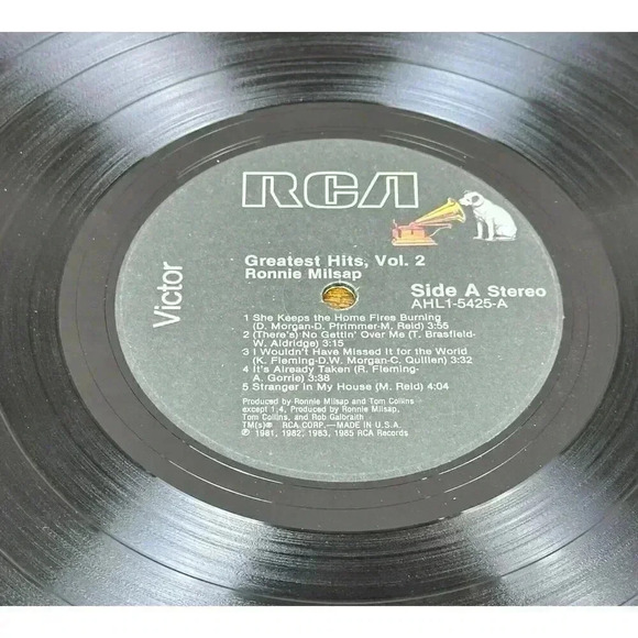 Ronnie Milsap – "Greatest Hits, Vol. 2" Vinyl LP Album Folk, Country 1985 - Picture 7 of 7